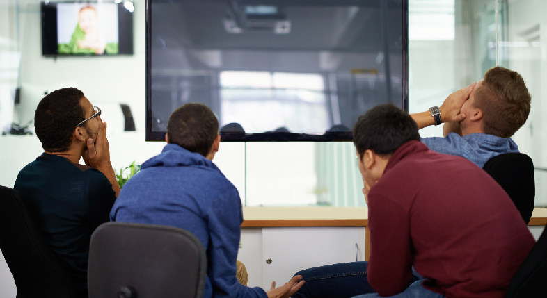 Product Launch Planner in Delhi conducting a technical rehearsal with a large LED wall.